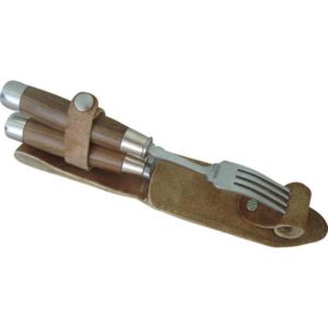 Alternative view of Juego de Tenedor y Cuchillo SCHMEIDEN en vaina de cuero crudo