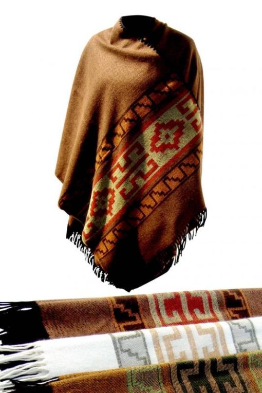 Ruana Reversible Tejida