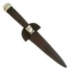 Cuchillo Madera Galloneada 14Cm Acero Inox Vaina Vaqueta  Cocida