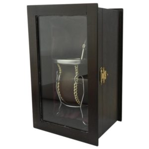 Mate De Vuelo De Calabaza Recubierto en Cuero (MAT013) Bombilla Acero Inox (BOM680) con Caja Fina