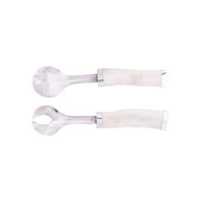 Juego de Cuchara y Tenedor de Hueso y Alpaca