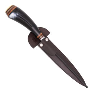 Cuchillo Asta 14Cm Acero Inox Vaina Vaqueta