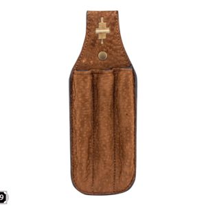 Porta Lapicera De Carpincho Bordado x 3