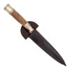 Cuchillo Madera y Alpaca 14Cm Acero Inox Vaina Vaqueta Cocida