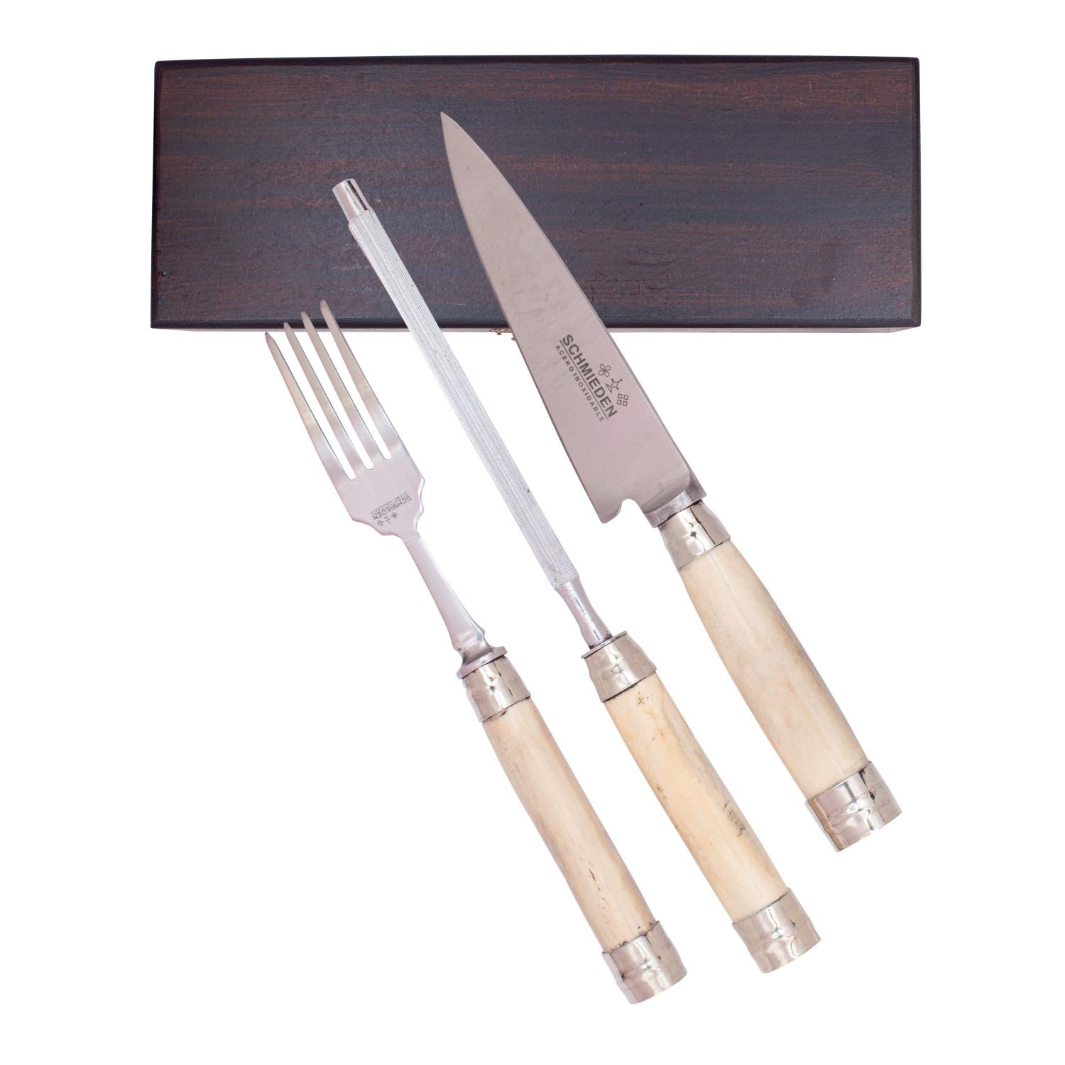 Juego Tenedor Cuchillo y Chaira