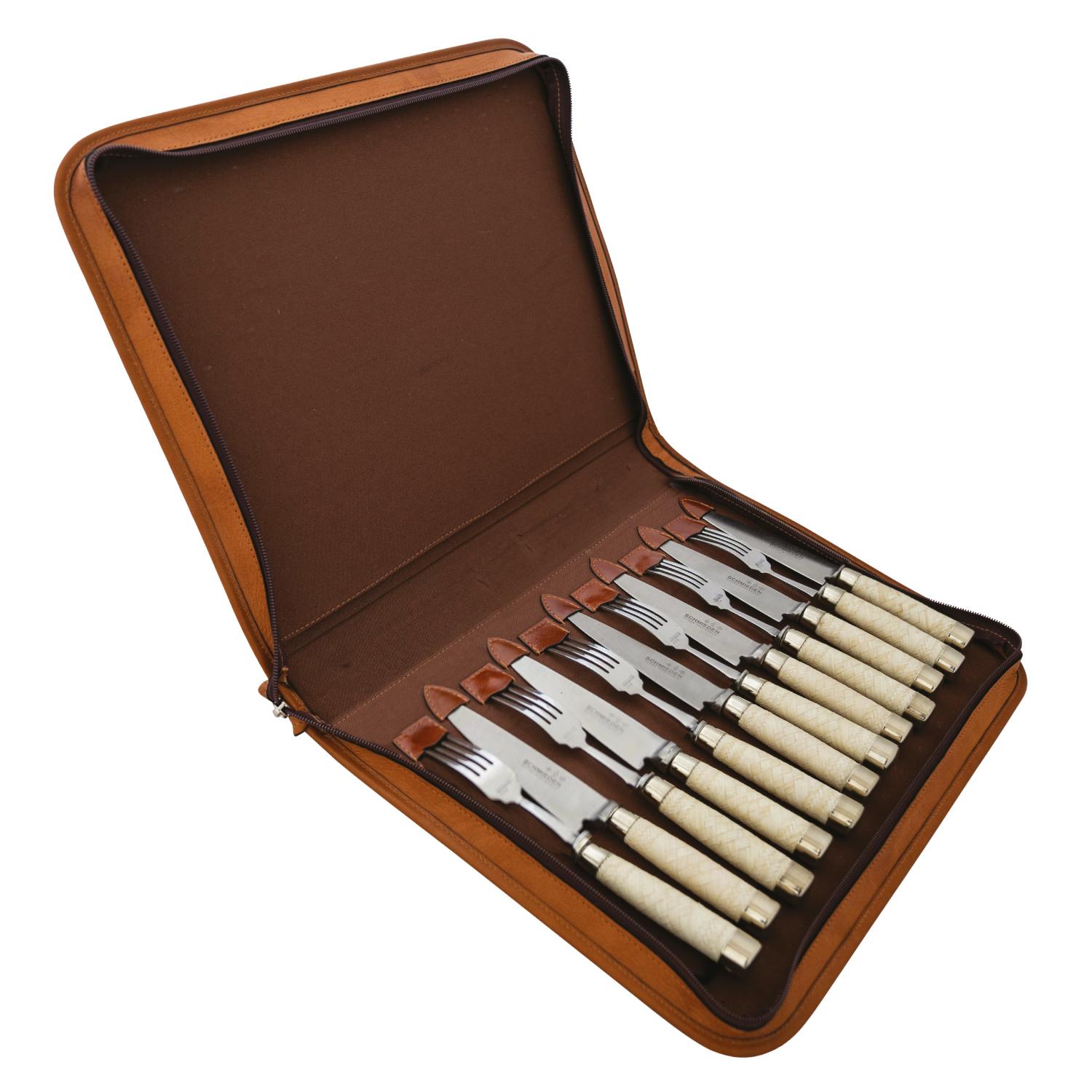 Juego De Cubiertos Trenzado Claro