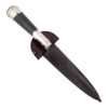 Cuchillo Madera y Alpaca 18 Cm Acero Inox Vaina Vaqueta Cocida