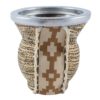 Mate De Vidrio Copita Forrado En Arpillera Y Guarda pampa
