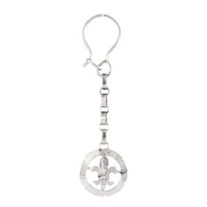 Llavero De Alpaca Con Dije Calado