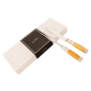 Alternative view of Juego De Cubierto Individual En Madera Y Alpaca 2 Virolas Y Alambre De Alpaca, Linea Fina, En Cajas Laminado Estilo CAMINO REAL