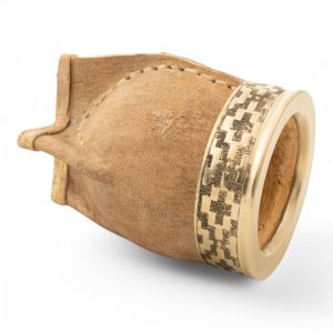 Alternative view of Mate Imperial Virola de Alpaca Cuero Crudo