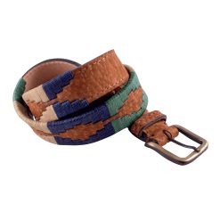 Cinto De Carpincho Bordado En Puntas