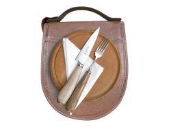 Juego de Pic-Nic Individual SCHMIEDEN con Estuche de Cuero Premium