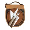 Juego de Pic-Nic Individual SCHMIEDEN con Estuche Camuflado con Cuero Premium